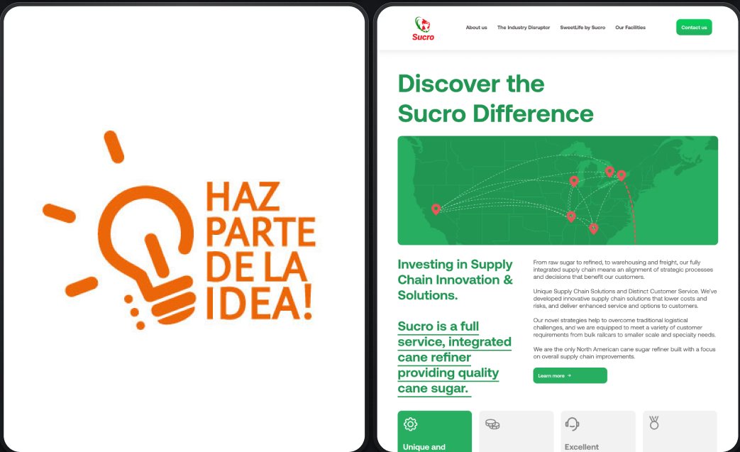 Brand logo and Sucro website